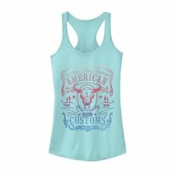 Wholesale ✨ Unbranded Juniors' "American Customs" Gradient Logo Tank Top 👍