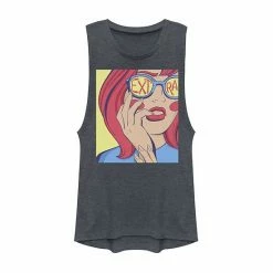 New ⌛ Unbranded Juniors' Extra Pop Art Girl Muscle Tee 👏