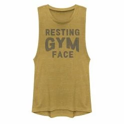 New 🔥 Unbranded Juniors' "Resting Gym Face" Muscle Graphic Tank ❤️