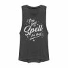 Discount 🔔 Unbranded Juniors' "I've Got A Spell For That" Sparkle Sketch Muscle Tee ✔️