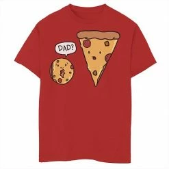 New 😉 Unbranded Boys 8-20 Pizza Bagel Dad? Graphic Tee 😀