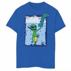 Promo 🤩 Unbranded Boys 8-20 Alien Lochness Monster Graphic Tee ⌛