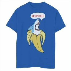 Best deal 🧨 Unbranded Boys 8-20 Banana Surprise Shark Graphic Tee 🌟