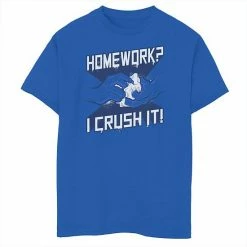 Promo 💯 Unbranded Boys 8-20 Crush My Homework Graphic Tee 🎁