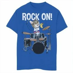 Wholesale 🌟 Unbranded Boys 8-20 Rock On Taco Cat Graphic Tee 💯