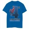 Flash Sale ⭐ Unbranded Boys 8-20 Marvel Spider-Man Swinging 4th 🎂 Birthday Graphic Tee ❤️