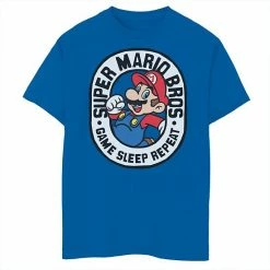 Buy 🎉 Unbranded Boys 8-20 Nintendo Super Mario Bros Game Sleep Repeat Portrait Graphic Tee 🔥