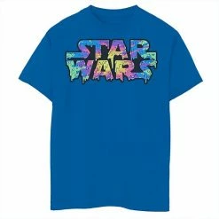 Best Sale 😍 Unbranded Boys 8-20 Star Wars Logo Colorful Paint Drip Graphic Tee 💯