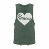 Discount ⌛ Unbranded Juniors' Kansas Heart Muscle Tank 🎁