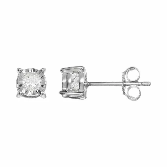 Outlet 🌟 Unbranded 1/3 Carat T.W. Diamond 10k White Gold Stud Earrings ✔️