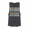 Deals 💯 Unbranded Juniors' Wisconsin State Graphic Muscle Tank ⌛