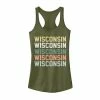 Promo ❤️ Unbranded Juniors' Wisconsin State Graphic Racerback Tank 😀