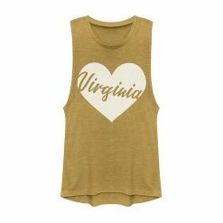 Promo 🛒 Unbranded Juniors' Virginia Heart Graphic Muscle Tank 👍
