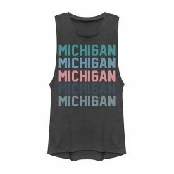 Wholesale 💯 Unbranded Juniors' Michigan Stack Graphic Muscle Tank ✔️