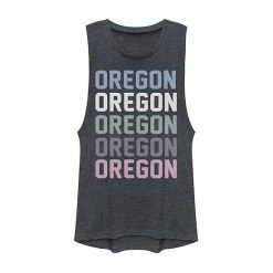 New ⌛ Unbranded Juniors' Oregon Stack Graphic Muscle Tank ✔️