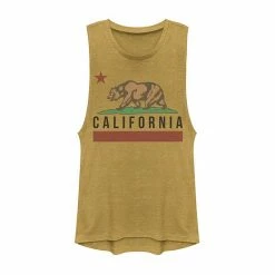Promo 🎁 Unbranded Juniors' California State Bear Flag Graphic Muscle Tank 🎁