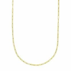 Best Sale ❤️ Unbranded 14k Gold Paper Clip Chain Necklace White 🌟