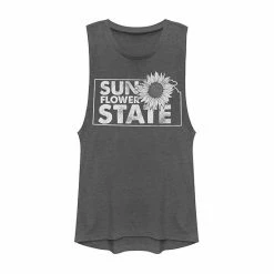 Top 10 😀 Unbranded Juniors' Kansas "Sunflower State" Graphic Muscle Tank 🌟