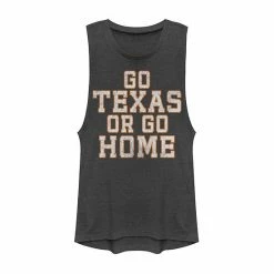 Outlet ❤️ Unbranded Juniors' "Go Texas Or Go Home" Graphic Muscle Tank 👏
