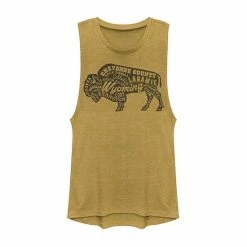 Promo 😀 Unbranded Juniors' Wyoming Buffalo Graphic Muscle Tank ⭐