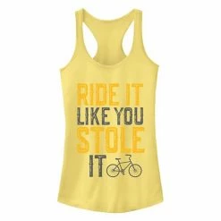 Outlet ⭐ Unbranded Juniors' Chin-Up Ride It Like Stole It Bike Ideal Racerback Tank 💯