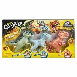 Best Sale 👍 Unbranded Heroes Of Goo Jit Zu Jurassic World 3-Pack Giganotosaurus, Blue & T. Rex Dinosaur Figures 😉
