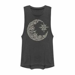 Flash Sale 🧨 Unbranded Juniors' Lace Moon Portrait Muscle Tee 👏