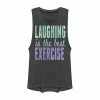 Cheapest 😉 Unbranded Juniors' Laughing Is The Best Exercise Gradient Muscle Tee ⌛