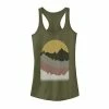 Hot Sale ⌛ Unbranded Juniors' Vintage Sunset Over Mountains Sketch Graphic Tank ⭐
