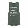 Cheap 😍 Unbranded Juniors' Avocado Toast Kombucha & Yoga Graphic Muscle Tee 🛒