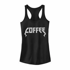 Promo ⌛ Unbranded Juniors' "Coffee" Lightning Font Tank Top ⭐