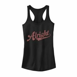 Hot Sale ❤️ Unbranded Juniors' "Alright" Red Text Tank Top ✨