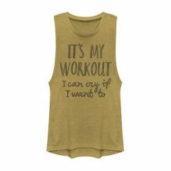 Outlet 😉 Unbranded Juniors' It's My Workout I Can Cry If I Want To Muscle Tee ✨