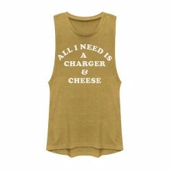 Best deal ⭐ Unbranded Juniors' "All I Need Is A Charger & Cheese" Tank Top 🤩