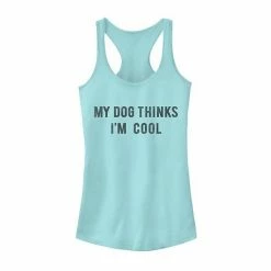 Outlet ⌛ Unbranded Juniors' My 🦮 Dog Thinks I'm Cool Graphic Tank 👍
