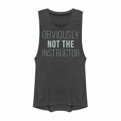 Promo 💯 Unbranded Juniors' Obviously Not The Instructor Muscle Tee 🔥