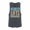 New 🧨 Unbranded Juniors' Workout Apparel This Girl Lifts Text Graphic Muscle Tee 😀