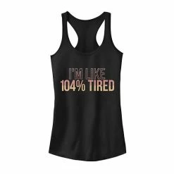 Outlet 🧨 Unbranded Juniors' Fifth Sun I'm Like 104% Tired Gradient Text Tank Top 🧨