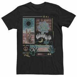 Outlet ✔️ Unbranded Juniors' "Live To Wander" Desert Collage Graphic Tee 🌟
