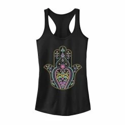Best deal 🎉 Unbranded Juniors' Colorful Bohemian Hamsa Henna Graphic Tank 🛒