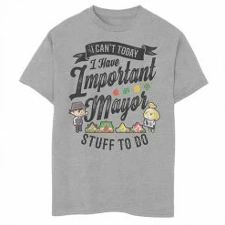 Buy 🧨 Unbranded Boys 8-20 Nintendo Animal Crossing Important Mayor Stuff Graphic Tee 🔔