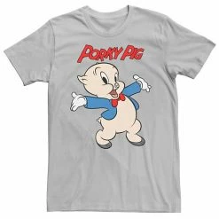 Promo 🔔 Unbranded Men's Looney Tunes Porky The Pig Portrait Logo Graphic Tee 💯