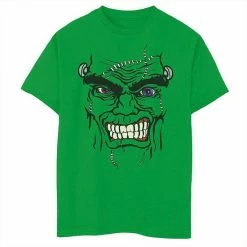 Cheap 🛒 Unbranded Boys 8-20 🦇 Halloween Spooky Frankenstein Face Graphic Tee 🤩