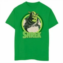 Promo 🔔 Unbranded Boys 8-20 Shrek In Circles Cartoon Portrait Logo Tee ⌛