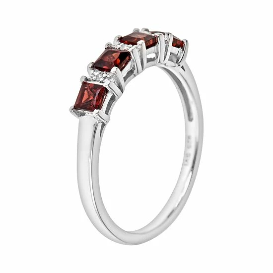 Best deal ๐ฅฐ Celebration Gems Sterling Silver Garnet And Diamond Accent Ring ๐ - Image 2