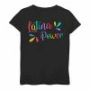 Hot Sale ❤️ Unbranded 👧 Girls 7-16 Latina Power Colorful Text Tee 🛒