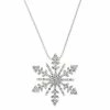 Outlet 😍 Unbranded Silver Tone Simulated Crystal Snowflake Necklace ⭐