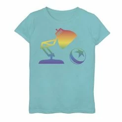 Flash Sale 🎉 Unbranded 👧 Girls 7-16 Disney / Pixar Luxo And Ball Gradient Rainbow Fill Portrait Tee 👍