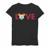 Best Pirce 👍 Unbranded 👧 Girls 7-16 Disney Mickey And Friends Love Mickey Face Text Tee ⌛