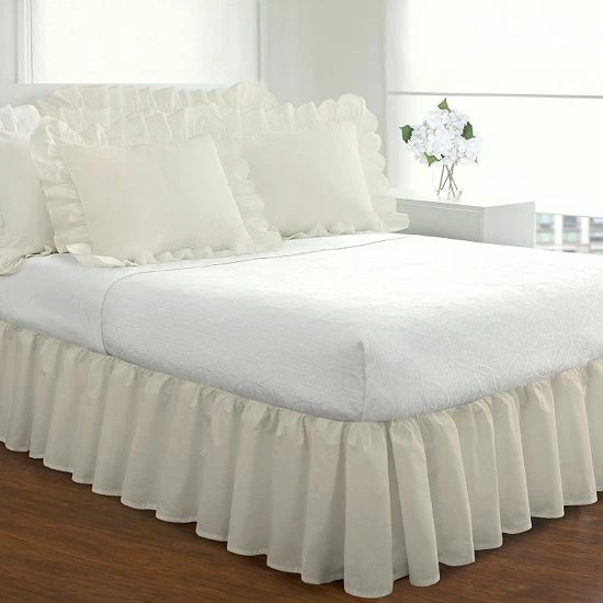 Best Pirce ๐ Unbranded Ruffled Poplin Bed ๐ Skirt White ๐ฅ - Image 2